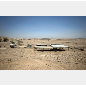תצפית אחר הצהריים ממאדהפה, ראס עין אל־עוג'ה, בקעת הירדן, 2025